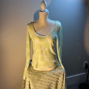 Floral Green Women's Top